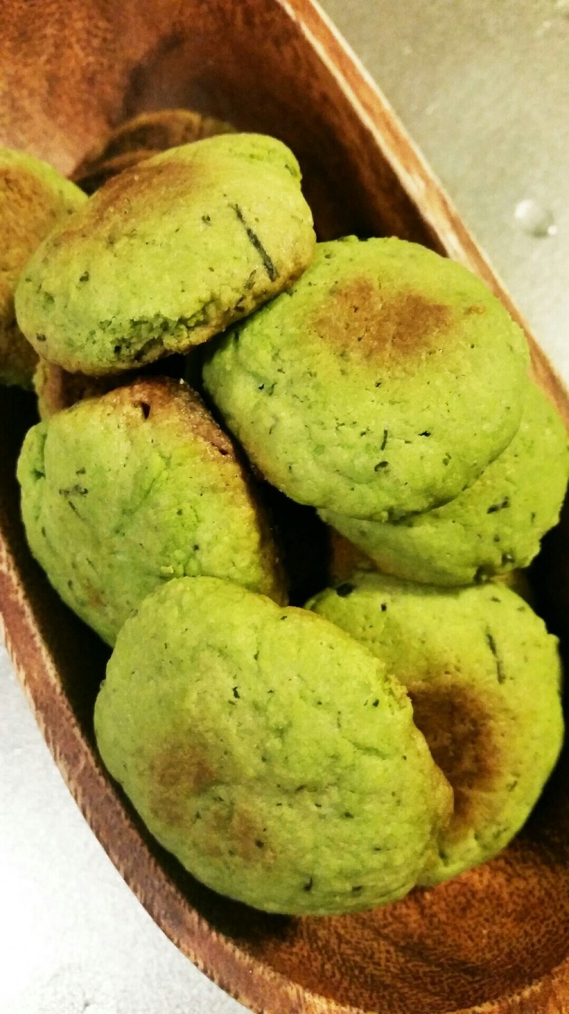 抹茶＆緑茶葉クッキーの画像