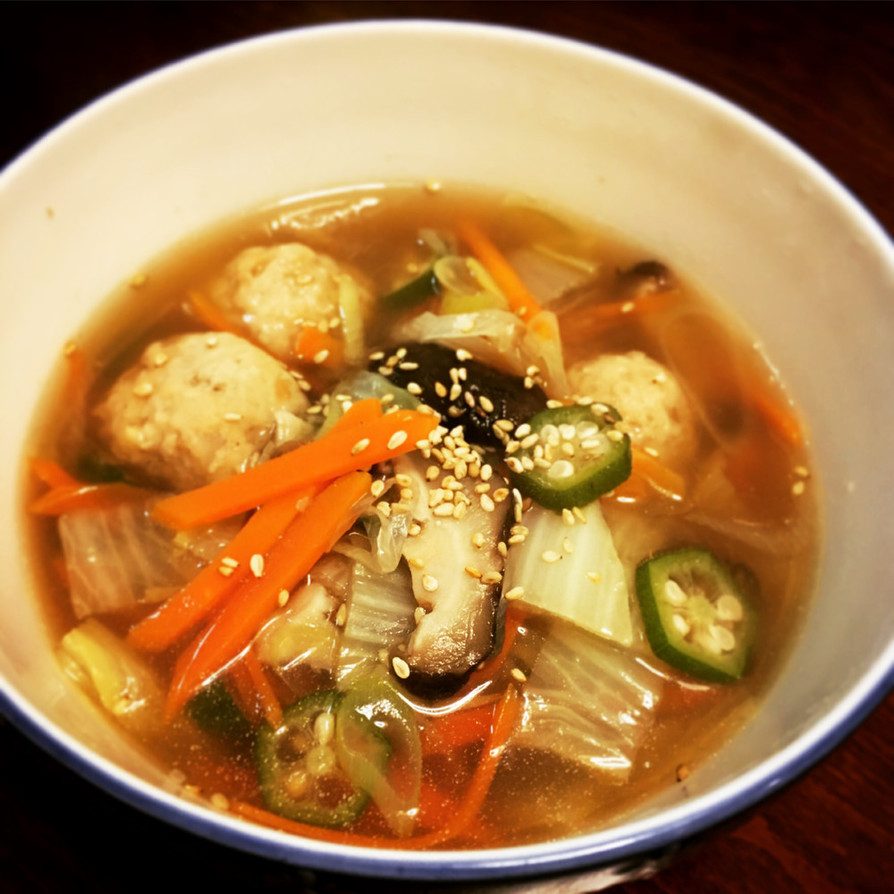 簡単(・ω・)生姜のきいた肉だんごスープの画像
