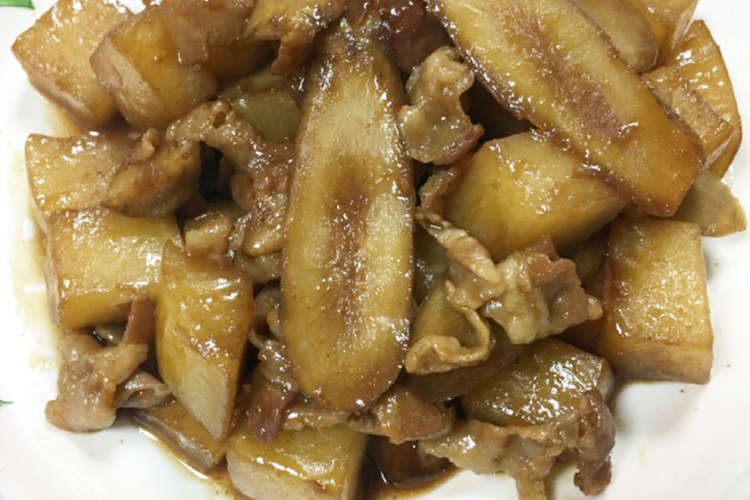 夕飯おかずに 豚バラ大根とごぼうの炒め煮 レシピ 作り方 By Chikapon クックパッド 簡単おいしいみんなのレシピが352万品