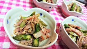 【アスパラとベーコンのバター炒め】
