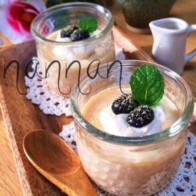 カラダに優しい♡豆乳きな粉プリン♪