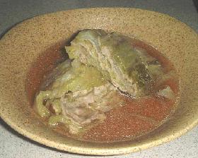 白菜としゃぶしゃぶ肉の重ね煮