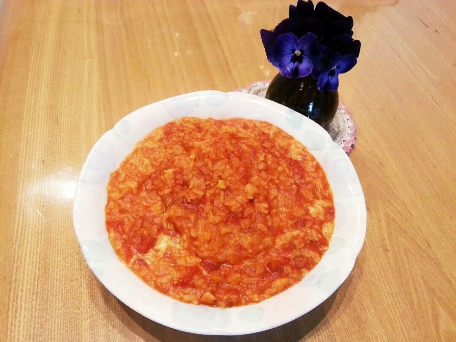 ★簡単★トマトジュースでチーズリゾットの画像