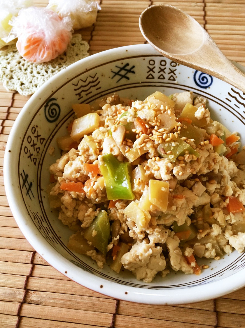 野菜玉と豆腐だけ*簡単シンプル♪炒り豆腐 by MI‐RIN 【クックパッド】 簡単おいしいみんなのレシピが357万品