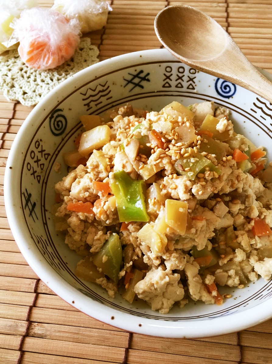 野菜玉と豆腐だけ*簡単シンプル♪炒り豆腐の画像