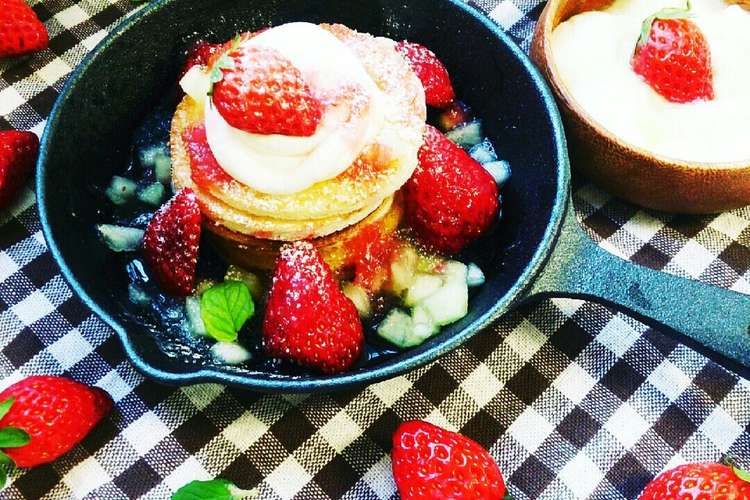 おしゃれで可愛いフレッシュ食パンケーキ レシピ 作り方 By Annsweets クックパッド 簡単おいしいみんなのレシピが349万品