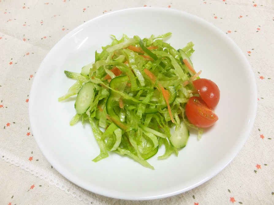 ピーマン入り千切り野菜のグリーンサラダの画像