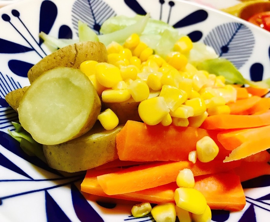 ノンオイル☆お酢のさっぱり温野菜サラダの画像