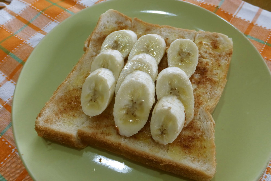 シナモン香るバナナトースト(^O^)／の画像