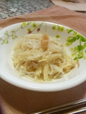 白滝とエノキのたらこマヨ和え