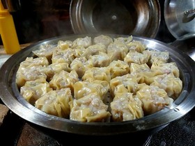 酢生姜醤油で食べる激旨い海老ホタテ焼売