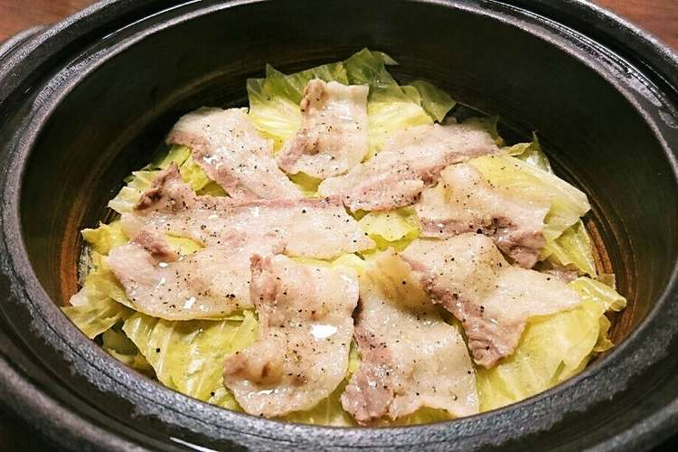 キャベツと豚肉の重ね蒸し レシピ 作り方 By 信乃犬 クックパッド