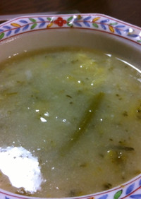 茎ブロッコリーのクリームスープ