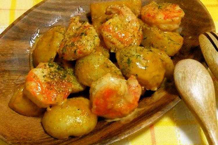 新じゃが入り 和風エビマヨ レシピ 作り方 By ウメ吉さん クックパッド