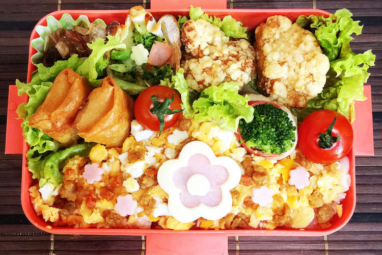 春の子どものお弁当 簡単花見弁当 レシピ 作り方 By Rinrin8 クックパッド 簡単おいしいみんなのレシピが376万品