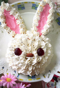 ウサギのキャラケーキ