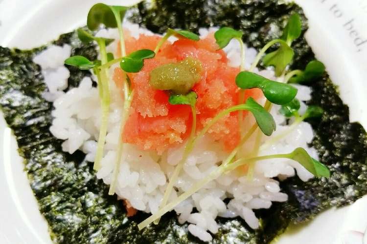 柚子胡椒と辛子明太子の手巻きご飯 レシピ 作り方 By 狐ト白ノ曼珠沙華 クックパッド 簡単おいしいみんなのレシピが353万品