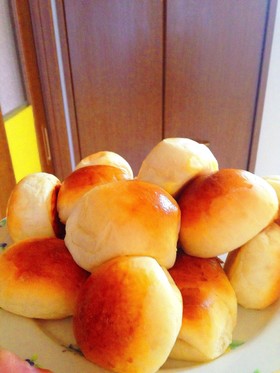 HBで手作り☆フワフワ丸パン