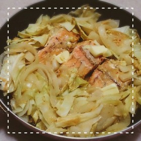 フライパンで!鮭のちゃんちゃん焼き☺