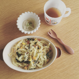 離乳食完了期 しらすのバター醤油パスタ