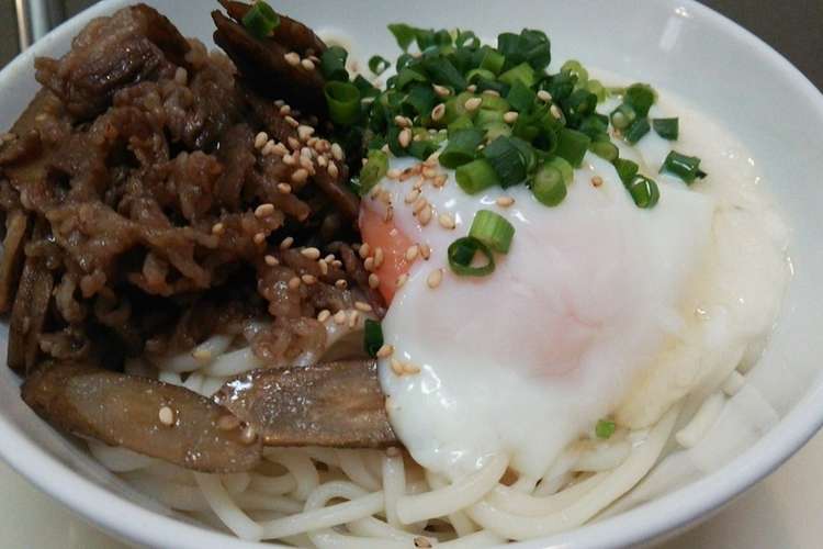 牛しぐれ煮温卵うどん とろろ付き レシピ 作り方 By クックmr9z4p クックパッド