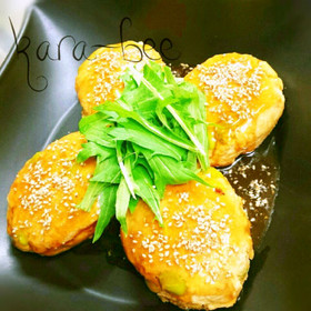 節約90円♡お豆腐鶏むね和風痩せバーグ
