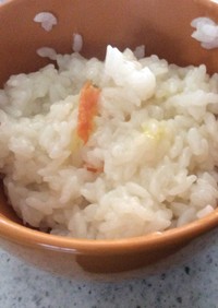 白菜と鮭の簡単リゾット