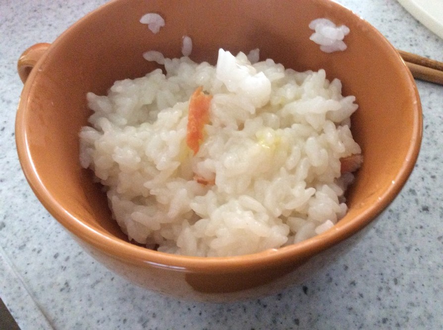 白菜と鮭の簡単リゾットの画像
