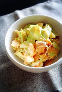 簡単！洗い物なし☆キャベツのマヨ卵サラダ