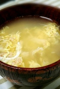 カニ缶と卵の生姜スープ☆