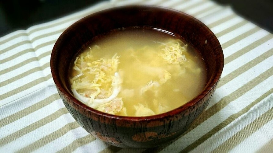 カニ缶と卵の生姜スープ☆の画像