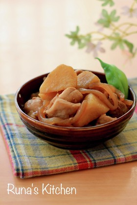 さつま芋と鶏肉の甜麺醤煮