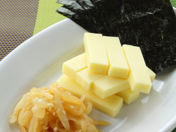 玉ねぎの辛子あえ&のりチーズ