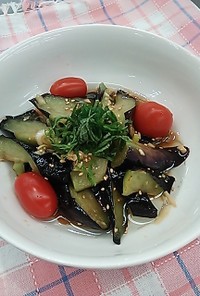 酢しょうがで大長茄子の揚げ浸し