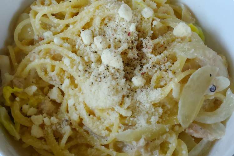 ツナ缶de豆乳クリームチーズパスタ レシピ 作り方 By イチママ クックパッド