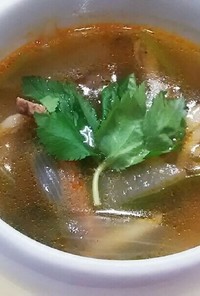 牛肉と三つ葉のスープ