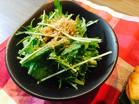 水菜とハチミツ梅干しのさっぱり和え