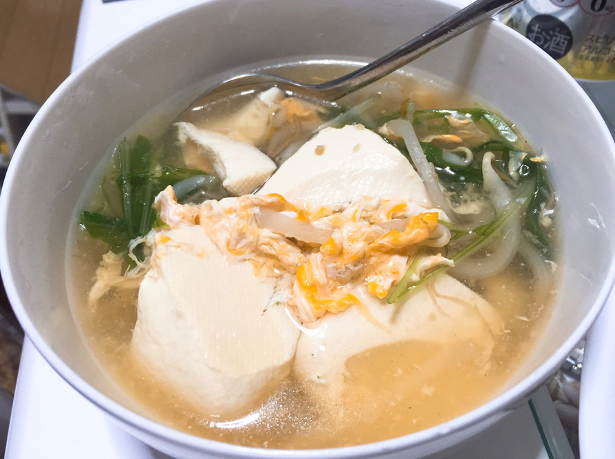 豆腐★豆腐と水菜のあんかけスープの画像