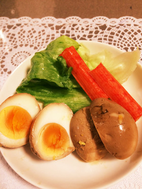 ♡超簡単☆焼きそばソースで味付け卵♡