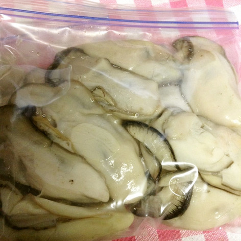 蒸し牡蠣の冷凍保存