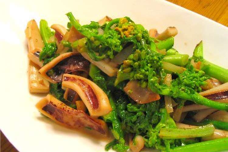 ご飯が進む 菜の花といかのマヨ炒め レシピ 作り方 By おいしっぽ クックパッド 簡単おいしいみんなのレシピが370万品