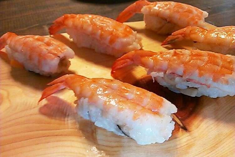 寿司海老の作り方 ちらしで海老の握り寿司 レシピ 作り方 By サブちゃん クックパッド