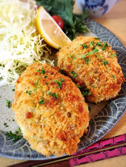 トースターで焼きメンチカツ。の写真