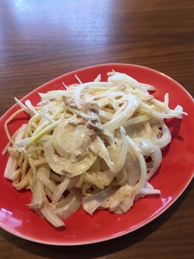 新たまねぎとツナの混ぜるだけ簡単パスタ