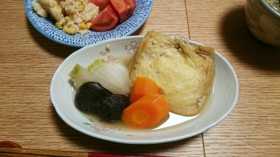 豆腐ときのこで巾着の煮物☆の画像
