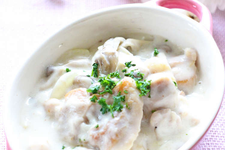 簡単美味 贅沢きのこ チキンフリカッセ レシピ 作り方 By ｱﾄﾘｴ沙羅 クックパッド 簡単おいしいみんなのレシピが360万品