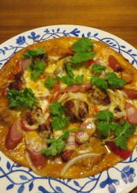 タイ風カレーのピザ