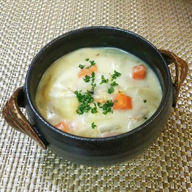 あさり缶と豆乳de簡単クラムチャウダー♪