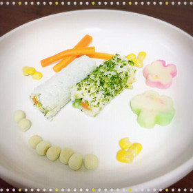 節分 恵方巻き ☆離乳食 巻き寿司