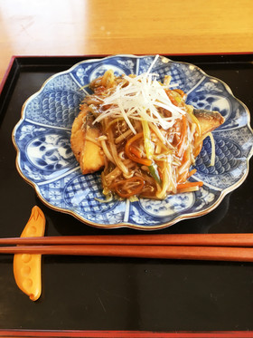 塩サバの中華風野菜あんかけ